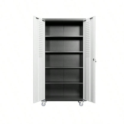 Garage Storage Cabinets with Locking Doors and 4 Adjustable Shelves