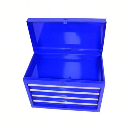 Rolling Chest, 5 - Drawer Box Organizer/Lockable Wheels Sliding Drawers Detachable Top Adjustable Shelf, Storage Cabinet Garage WorkshopBLUE