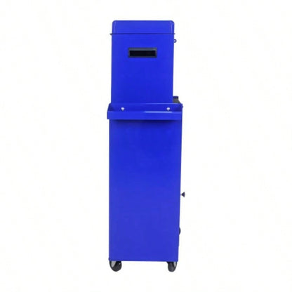 Rolling Chest, 5 - Drawer Box Organizer/Lockable Wheels Sliding Drawers Detachable Top Adjustable Shelf, Storage Cabinet Garage WorkshopBLUE