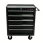 5 Drawer Chest, Storage Cabinet Garage Storage with 4 Wheels and Locking System, BLACK