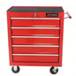 5 Drawer Chest, Storage Cabinet Garage Storage with 4 Wheels and Locking System, BLACK