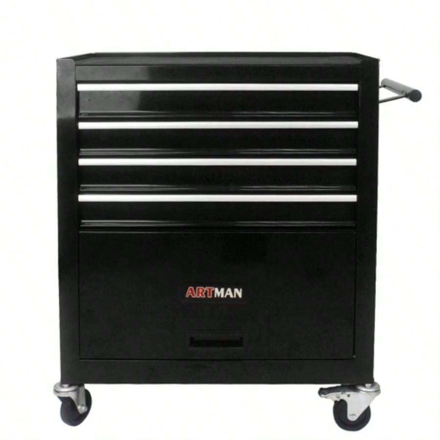 4 DRAWERS MULTIFUNCTIONAL CART WITH WHEELS - BLUE