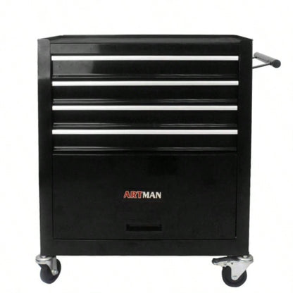 4 DRAWERS MULTIFUNCTIONAL CART WITH WHEELS - BLUE