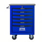 4 Drawers Multifunctional Cart with Wheels, Metal Rolling Cart Storage Garage Workshop Warehouse Repair Shop - With Stainless Steel Roof - BLACKBLUE
