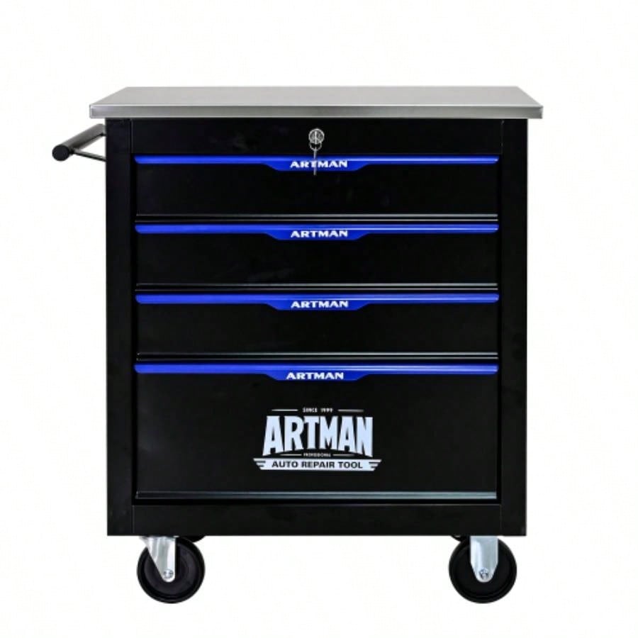 Movable Lockable Double Door Partition with Lock Multi - functional Hardware Storage Car Auto Repair Locker - BLAKBLUE