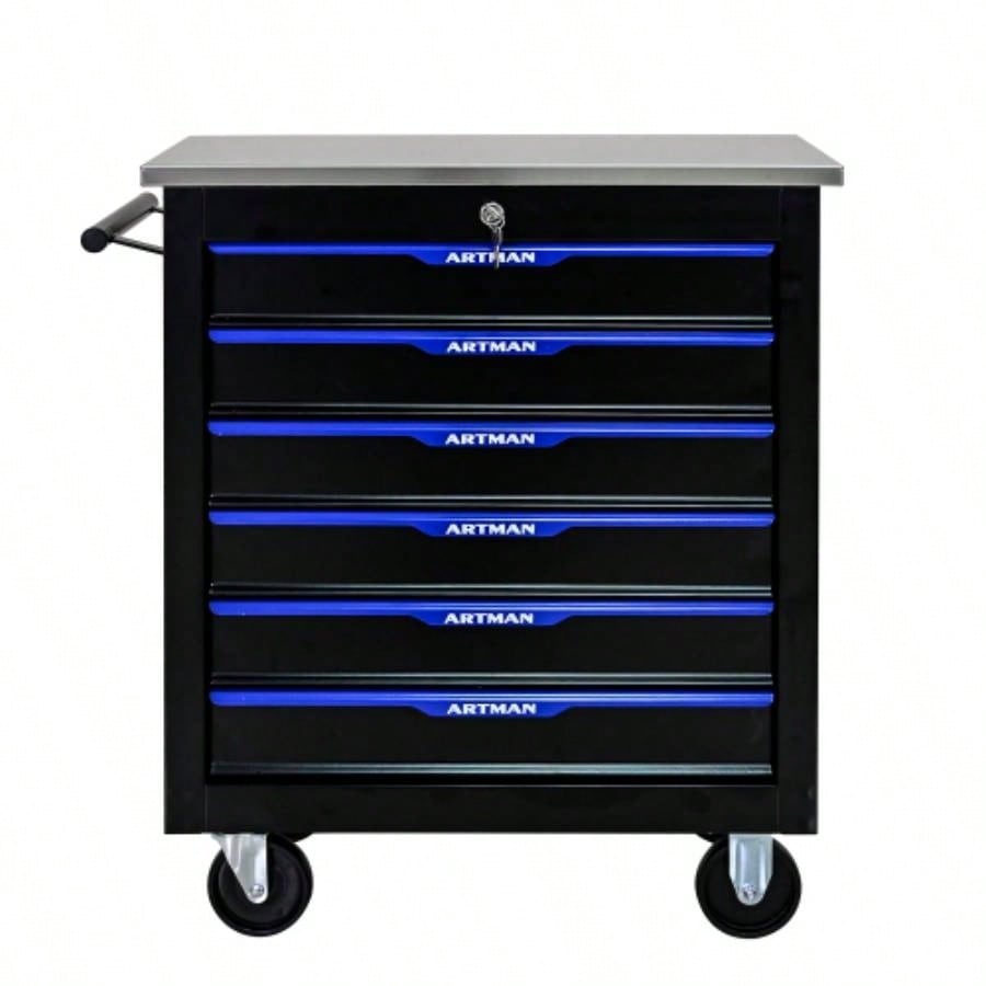 Movable Lockable Double Door Partition with Lock Multi - functional Hardware Storage Car Auto Repair Locker - BLAKBLUE