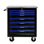 Movable Lockable Double Door Partition with Lock Multi - functional Hardware Storage Car Auto Repair Locker - BLAKBLUE