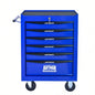 Rolling Metal Chest with 6 Drawers, 20 6 - Drawer Chest Cabinet with Ball Bearing Drawer Slides, Steel Storage Box Organizer - BLACKBLUE