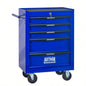 Rolling Metal Chest with 6 Drawers, 20 6 - Drawer Chest Cabinet with Ball Bearing Drawer Slides, Steel Storage Box Organizer - BLACKBLUE