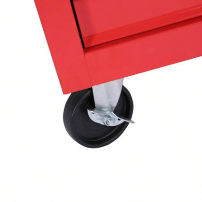 DRAWERS MULTIFUNCTIONAL CART WITH WHEELS - RED
