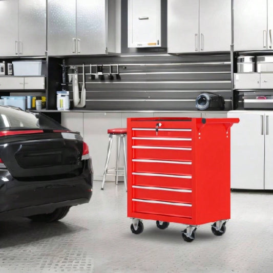 Rolling Chest with - Drawer Box with Wheels Multifunctional Cart Mechanic Storage Cabinet Garage, Warehouse, Workshop, Repair Shop