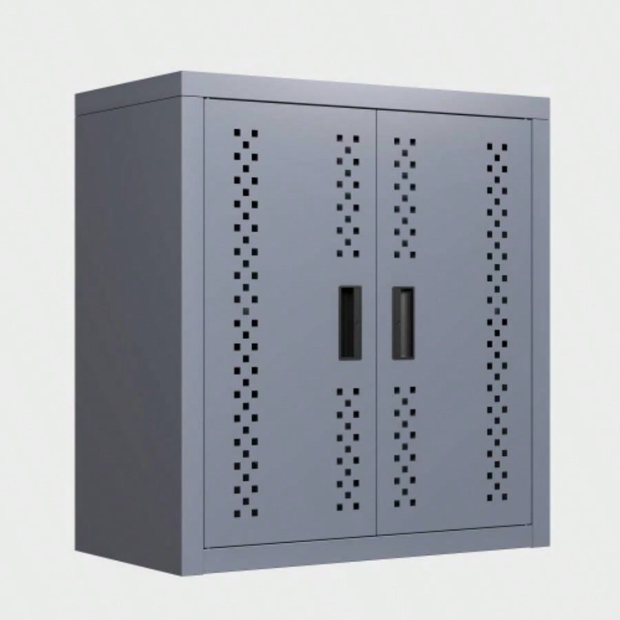 Metal garage cabinet with door, wall - mounted storage cabinet, floating cabinet basements, kitchens, and warehouses gray, 13.77 H