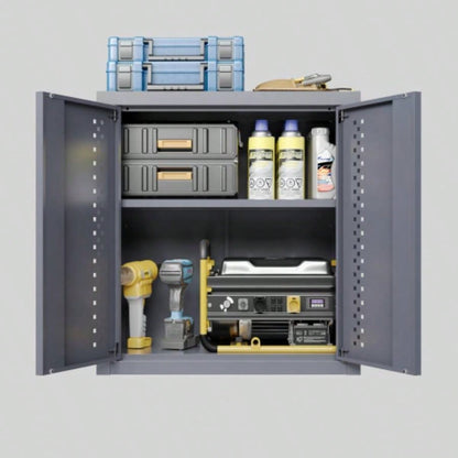 Metal garage cabinet with door, wall - mounted storage cabinet, floating cabinet basements, kitchens, and warehouses gray, 13.77 H