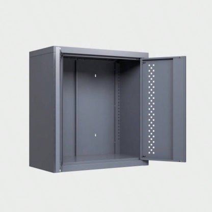 Metal garage cabinet with door, wall - mounted storage cabinet, floating cabinet basements, kitchens, and warehouses gray, 13.77 H