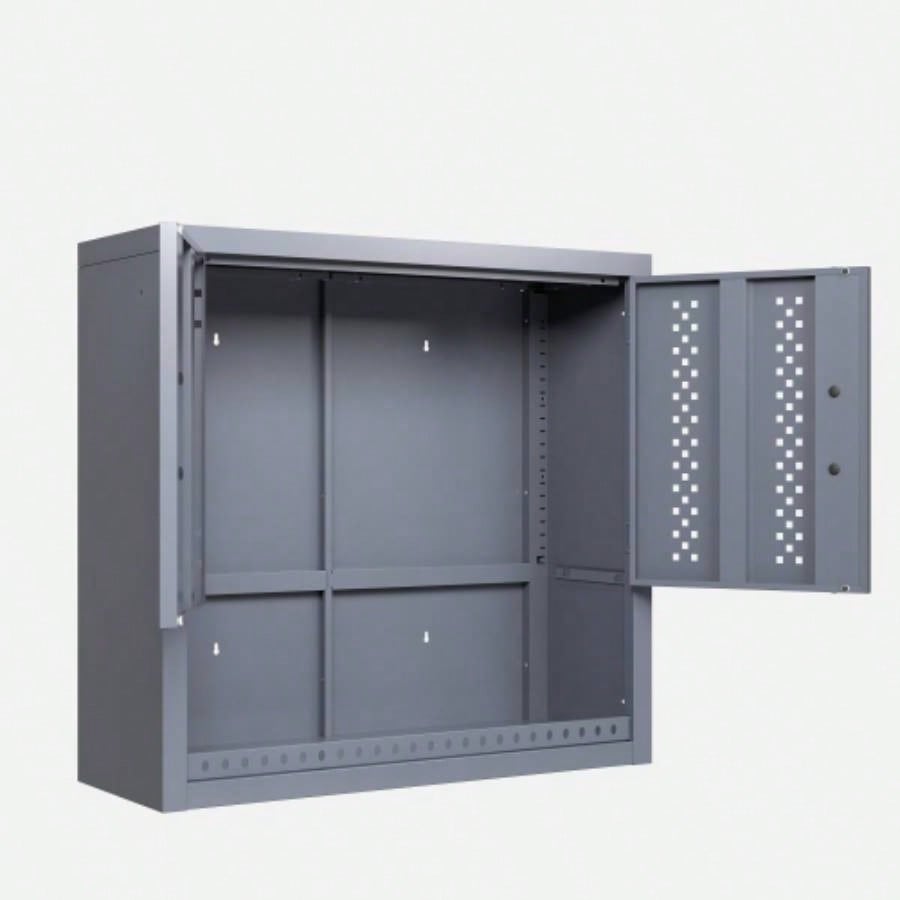 Metal garage cabinet with door, wall - mounted storage cabinet, floating cabinet basements, kitchens, and warehouses gray, 30.31 H