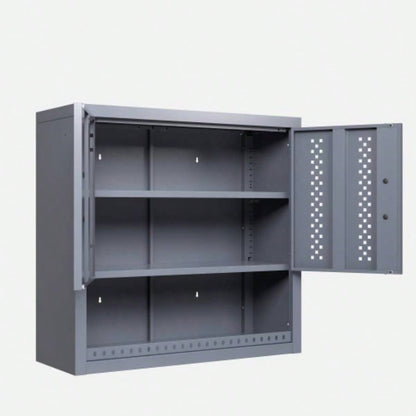 Metal garage cabinet with door, wall - mounted storage cabinet, floating cabinet basements, kitchens, and warehouses gray, 30.31 H