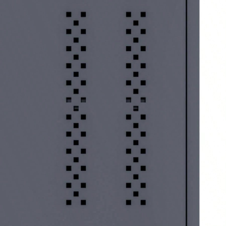 Metal garage storage cabinet with 2 doors and 4 adjustable shelves - 71.96 - inch steel lockable file cabinet with pegboard interior, suitable home offices, garages, gyms, schools gray