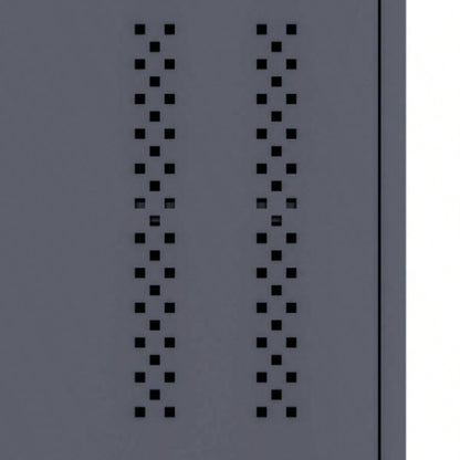 Metal garage storage cabinet with 2 doors and 4 adjustable shelves - 71.96 - inch steel lockable file cabinet with pegboard interior, suitable home offices, garages, gyms, schools gray