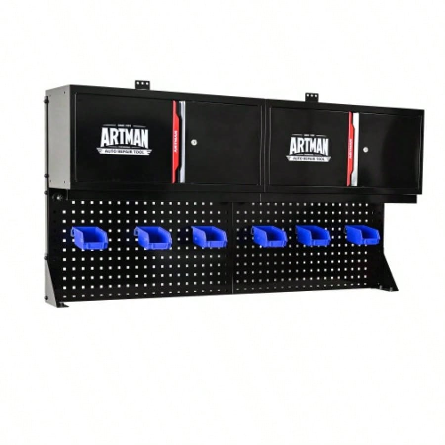 Automobile Repair Heavy - duty Cart with+12 Drawers without tools Mobile Storage Cabinet Workshop and Laboratory - BlackRed