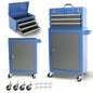 Rolling Garage Workshop Organizer: Detachable 3 Drawer Chest with Large Storage Cabinet and Adjustable Shelf