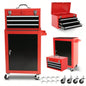 Rolling Garage Workshop Organizer: Detachable 3 Drawer Chest with Large Storage Cabinet and Adjustable Shelf