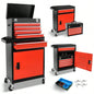 Chest, 5 - Drawer Rolling Storage Cabinet with Detachable Top Box, Liner, Universal Lockable Wheels, Locking Mechanism, Metal Cart Garage Workshop