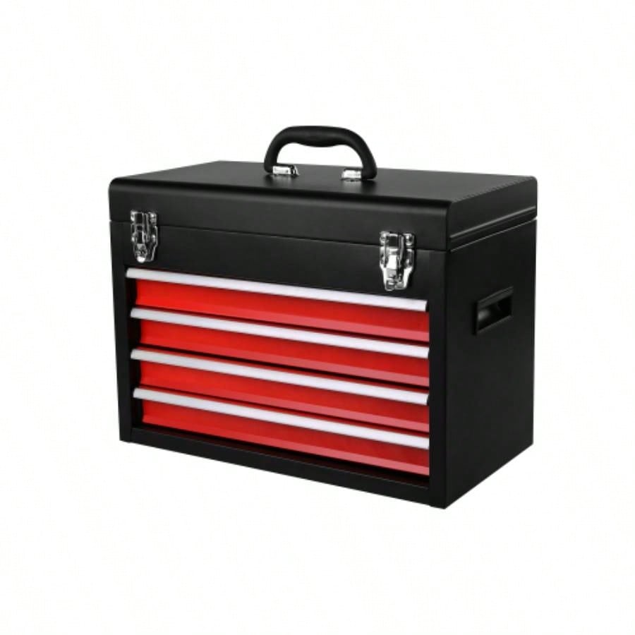 Chest, 5 - Drawer Rolling Storage Cabinet with Detachable Top Box, Liner, Universal Lockable Wheels, Locking Mechanism, Metal Cart Garage Workshop