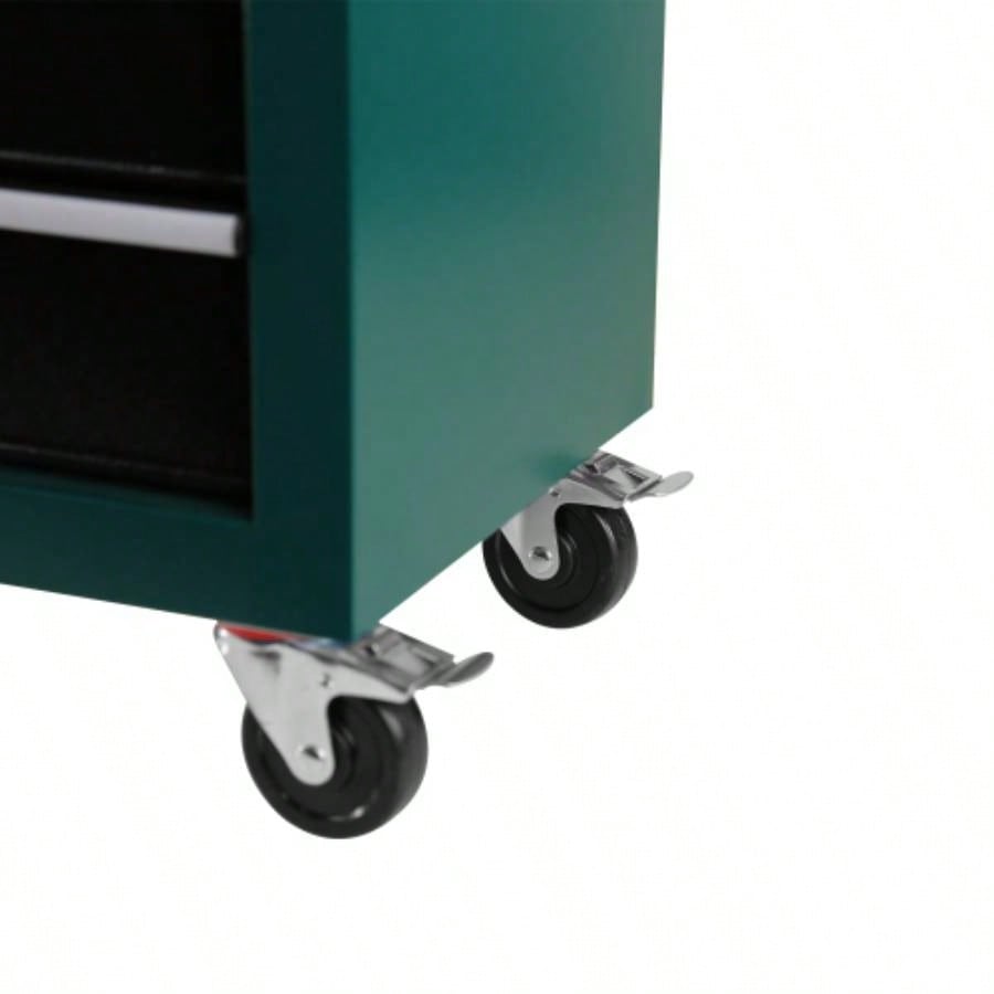 5 - Drawers Rolling Chest, Cabinet on Wheels with Keyed Locking System and Drawer Liners, Chest with Link and can be Combined to Large Cabinet Set, Warehouse, Garage