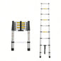 Telescoping Ladder 8.5FT, Telescopic Extension Ladder, Aluminum Alloy Folding Ladder Portable Multi - Purpose Indoor Outdoor Work, Heavy Duty 300 lbs Load