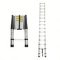 Telescoping Ladder 8.5FT, Telescopic Extension Ladder, Aluminum Alloy Folding Ladder Portable Multi - Purpose Indoor Outdoor Work, Heavy Duty 300 lbs Load