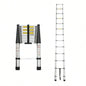 Telescoping Ladder 8.5FT, Telescopic Extension Ladder, Aluminum Alloy Folding Ladder Portable Multi - Purpose Indoor Outdoor Work, Heavy Duty 300 lbs Load
