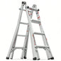 17ft Multi - Position Foldable Aluminum Ladder, A - Frame and Straight Ladder, ANSI 250lbs