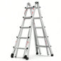 17ft Multi - Position Foldable Aluminum Ladder, A - Frame and Straight Ladder, ANSI 250lbs