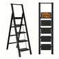 5 - step ladder folding step stool, 5 - step ladder with anti slip wide pedals, lightweight and easy to carry handle folding ladder, multi - purpose steel ladder, suitable home and office use