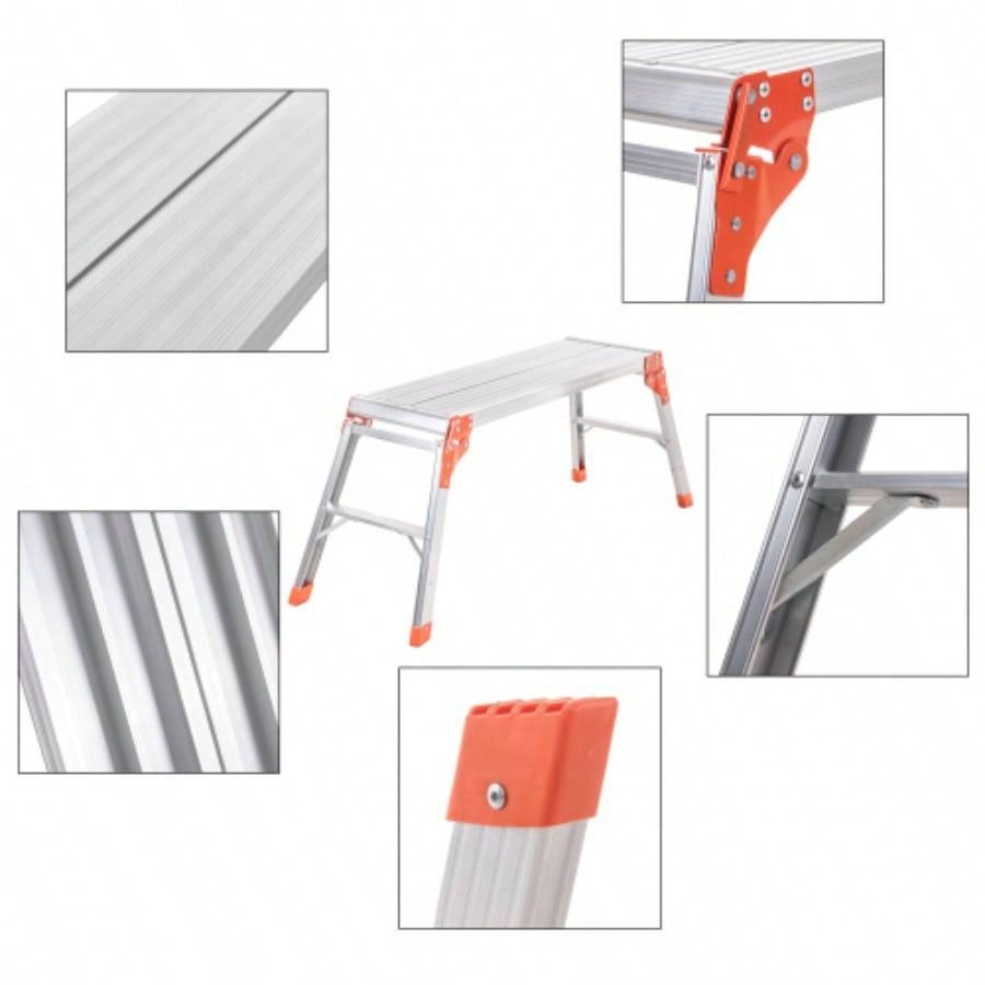Aluminum workbench, large - sized step stool, foldable portable workbench