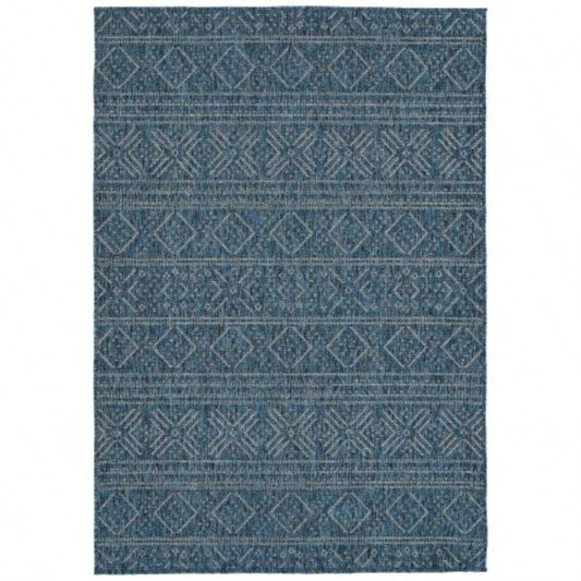 Modern, Transitional, Geometric, Southwestern, Textured High - Low Cut Loop 53x 6 Rectangle Area Rug