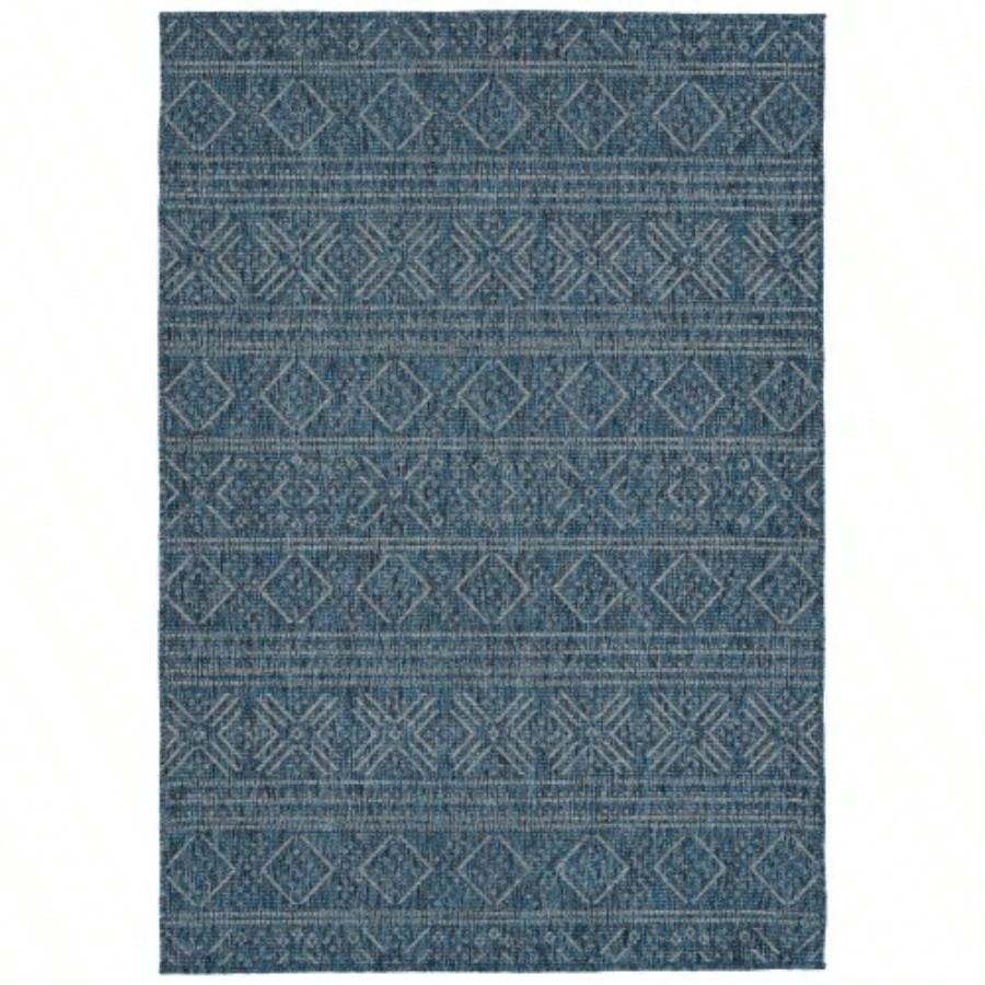 Modern, Transitional, Geometric, Southwestern, Textured High - Low Cut Loop 53x 6 Rectangle Area Rug