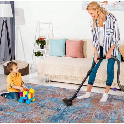 LOOM LUXE 8x10 Area Rugs Living Room, Washable Rug, Low - Pile, Non - Slip, Non - Shedding, Foldable, Kid Pet Friendly - Area Rugs living room, bedroom, kitchen Multi, 8x 10