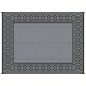 Outsunny Reversible Outdoor Rug, 9x 12 Waterproof Plastic Straw Floor, Portable RV Camping Carpet, Large Floor Backyard, Deck, Picnic, Beach, Black Gray Border