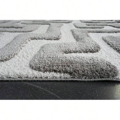 Luna Meara Gray and Ivory Polyester Area Rug