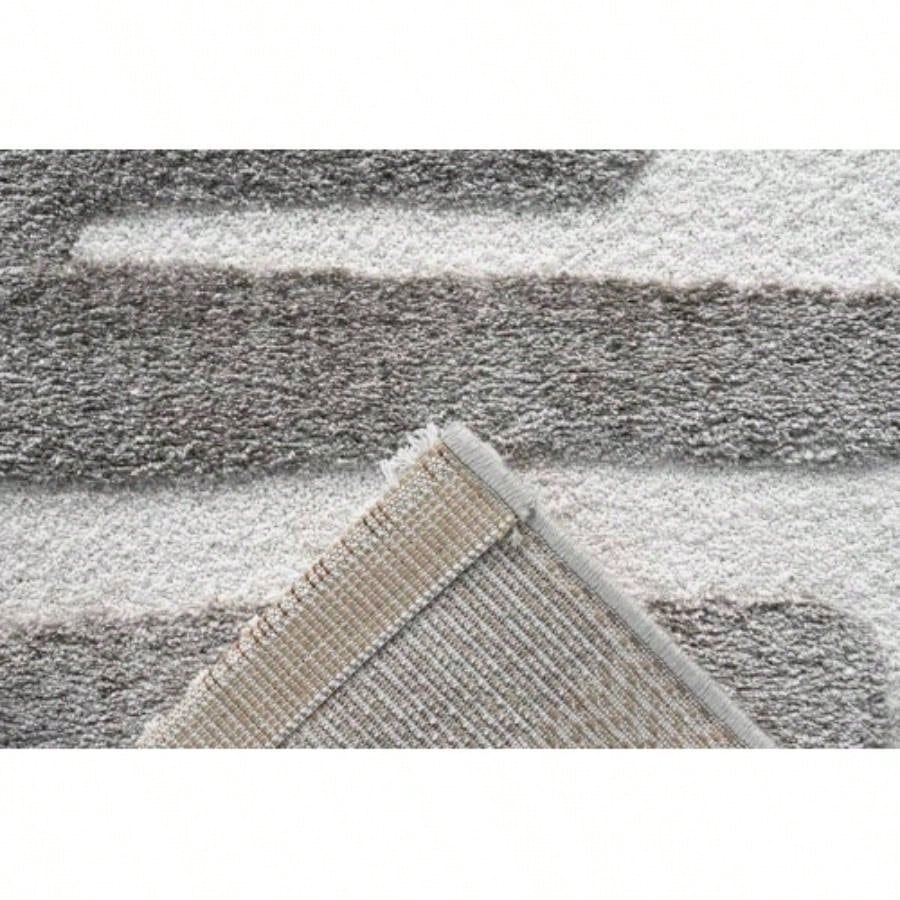 Luna Meara Gray and Ivory Polyester Area Rug