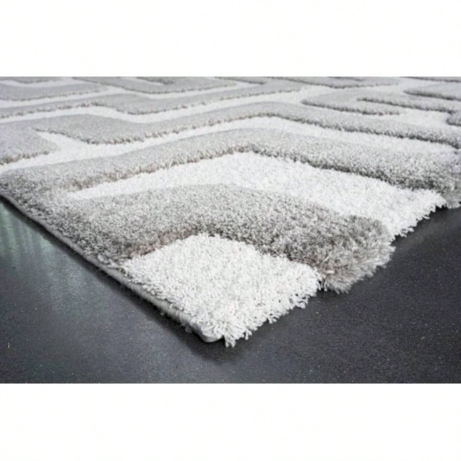 Luna Meara Gray and Ivory Polyester Area Rug