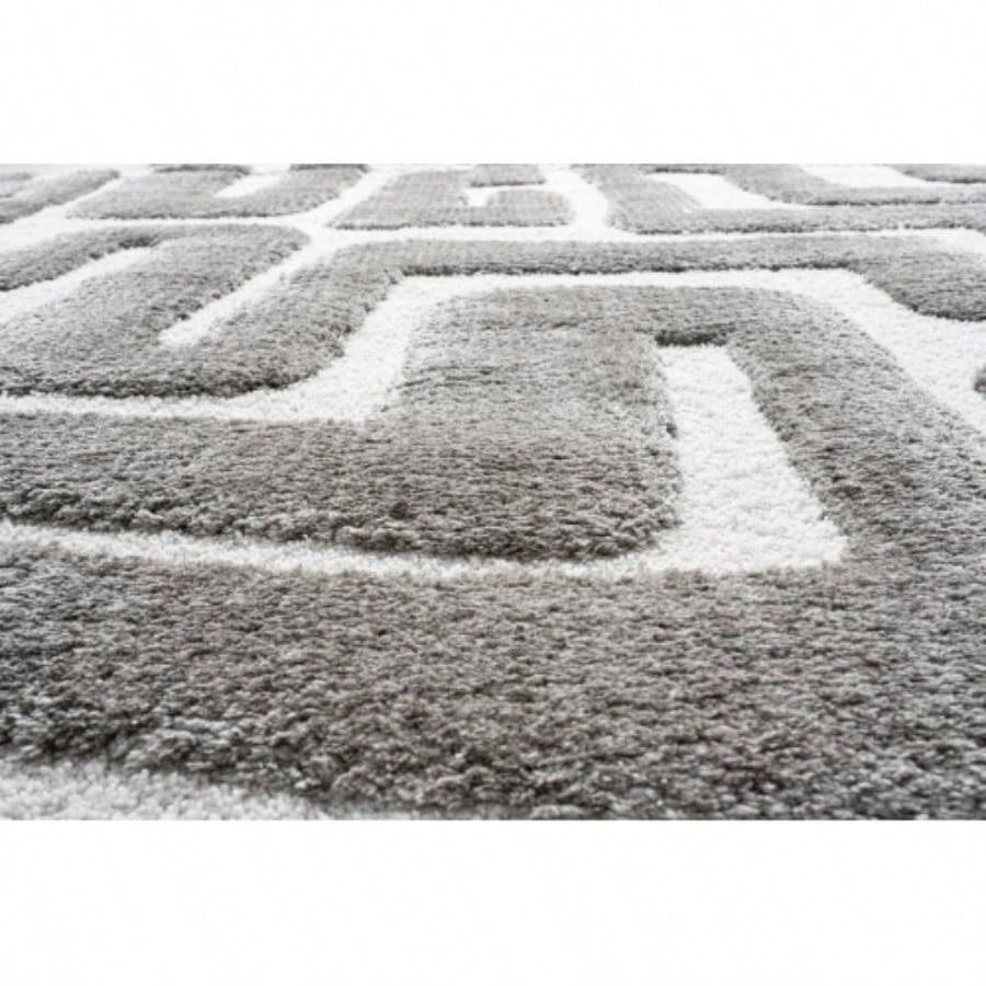 Luna Meara Gray and Ivory Polyester Area Rug