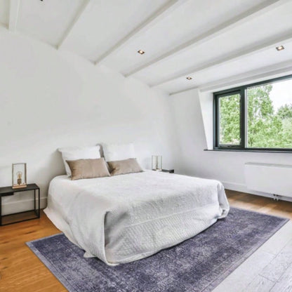 NAAR MAVAL Anthracite Washable Rug 5x8 Area Rug Anthracite, 5x 8