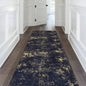 NAAR MAVAL Black Washable Rug 5x8 Area Rug Black+Gold, 5x 8
