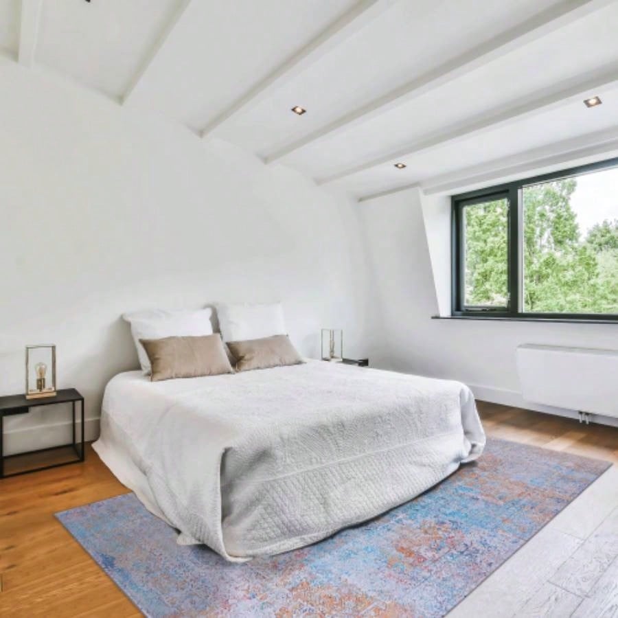 NAAR MAVAL Yellow Washable Rug 5x8 Area Rug Yellow, 5x 8