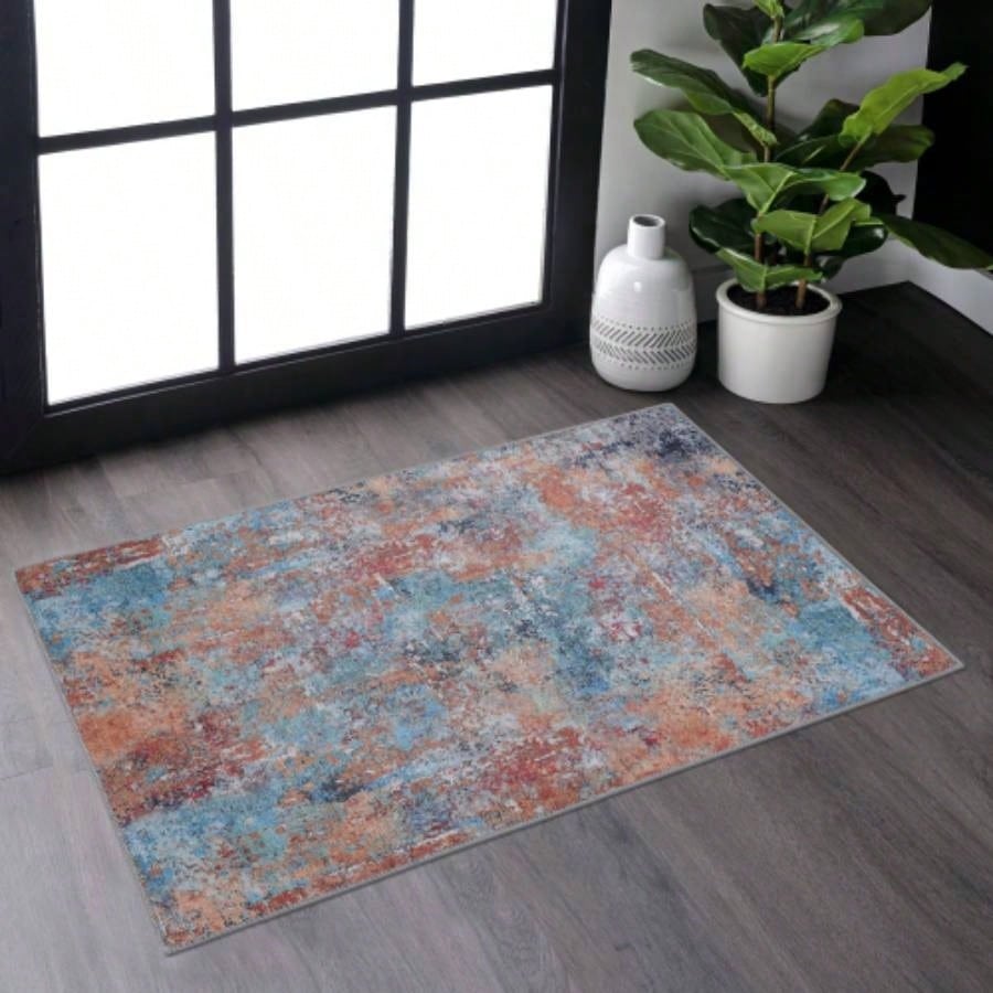 NAAR MAVAL Multi Washable Rug 5x8 Area Rug Multi, 5x 8