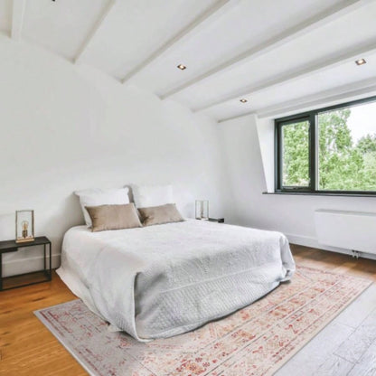 NAAR MAVAL Beige Washable Rug 5x8 Area Rug Beige, 5x 8