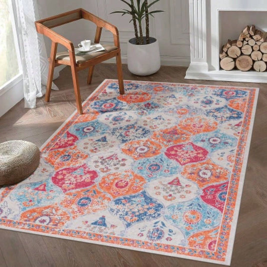 LOOM LUXE Area Rug 8x10 Home Decor, Washable Rug, Low - Pile, Non - Slip, Non - Shedding, Foldable, Kid Pet Friendly - Area Rugs living room, bedroom, kitchen 8x 10