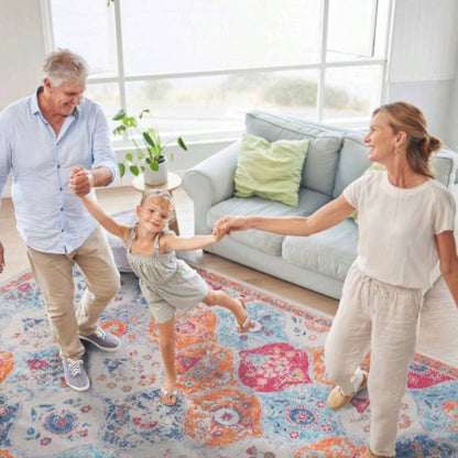 LOOM LUXE Area Rug 8x10 Home Decor, Washable Rug, Low - Pile, Non - Slip, Non - Shedding, Foldable, Kid Pet Friendly - Area Rugs living room, bedroom, kitchen 8x 10